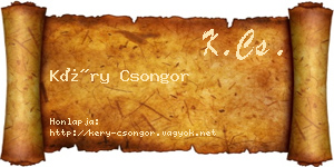 Kéry Csongor névjegykártya